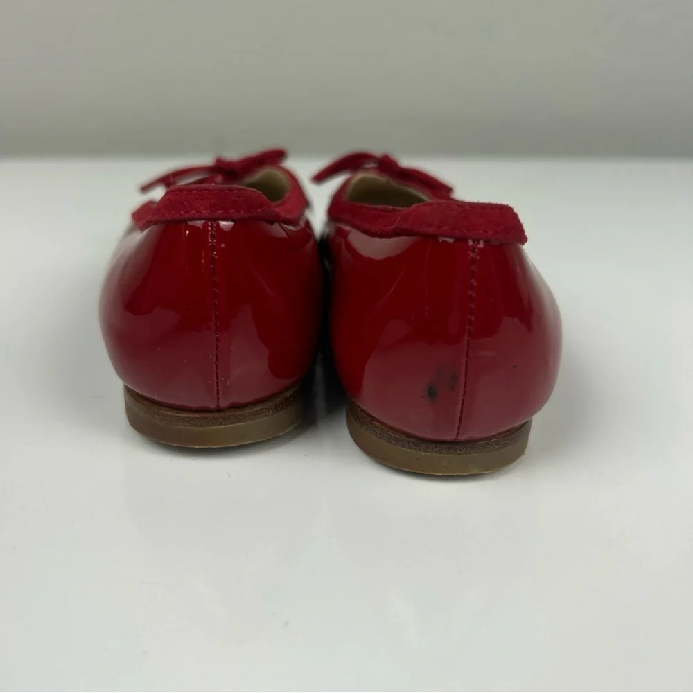 Dior red ballerina flats with bow tops size 25